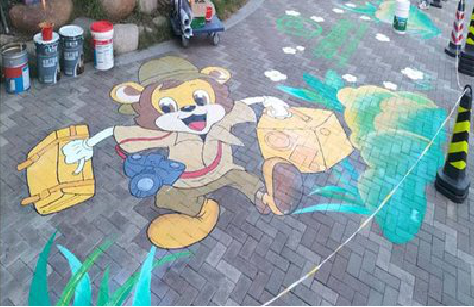  崇州夏季画地面彩绘会遇到的问题