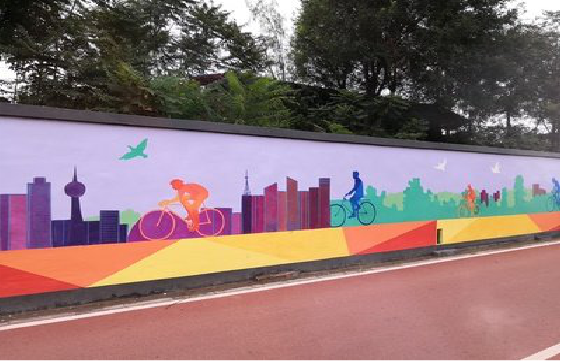  崇州墙体彩绘-围墙