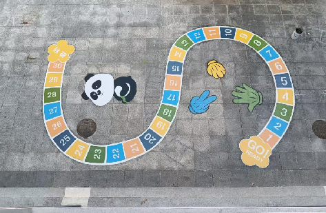  崇州地面游戏彩绘