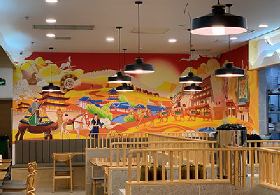  崇州商业空间彩绘介绍。