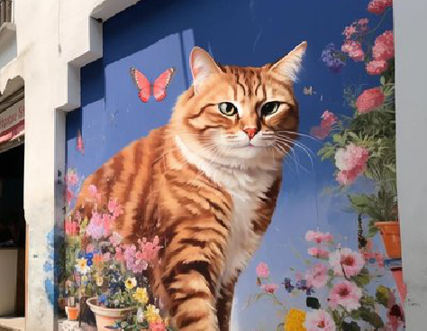  崇州自己绘制有个性的手绘墙