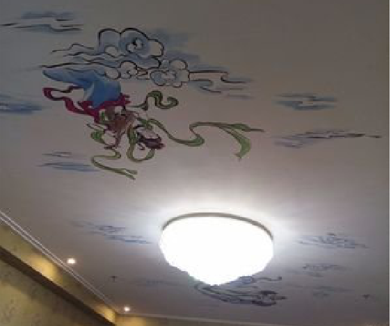  崇州如何快速绘制天花板上的手绘墙？