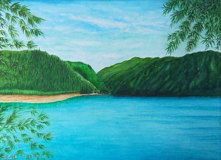  崇州在墙绘中，如何绘画绿水青山？