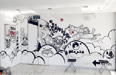  崇州手绘墙并非传统涂鸦。